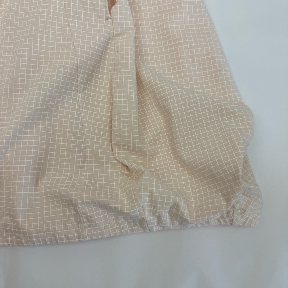 Rundholz Black Label Tunic Dress Flared Hemline Rose Print Check Beige White - Picture 8 of 12